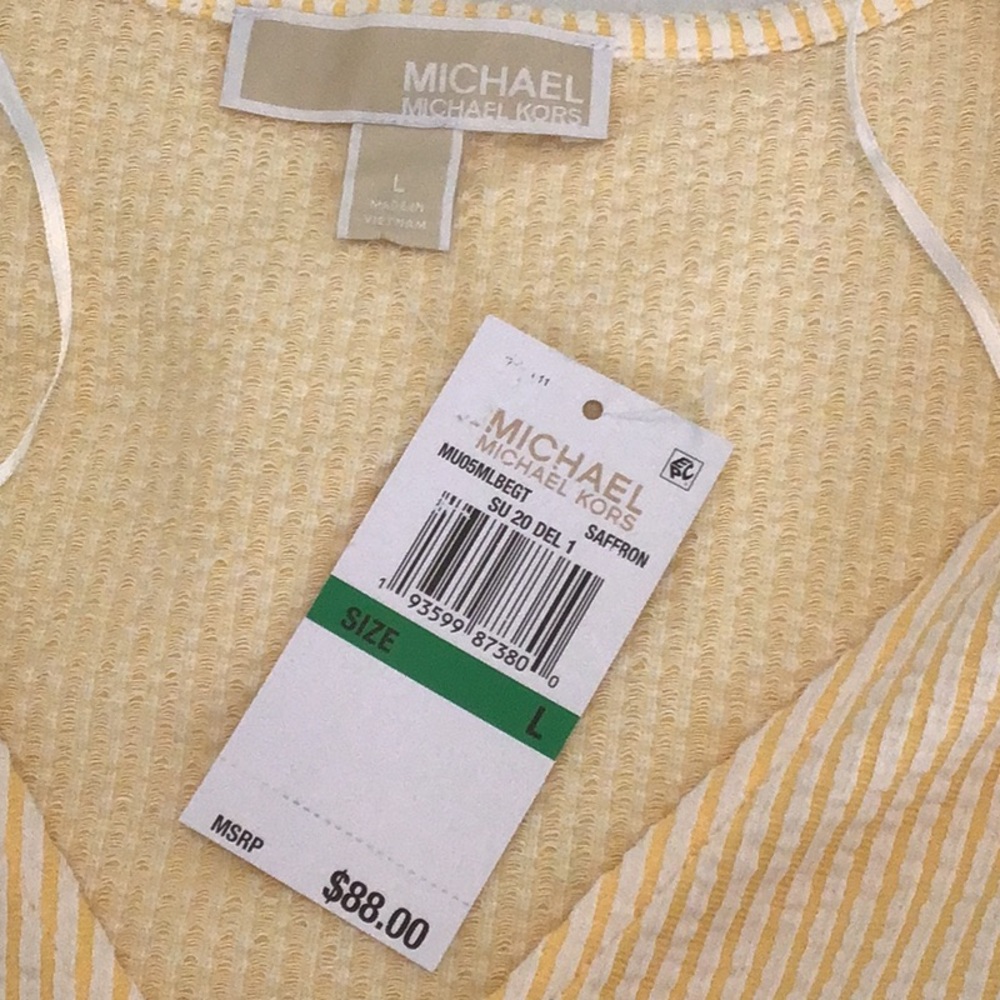 MICHAEL Michael Kors - Women's Vneck Ruffle Sleeve Top - Picture 3 of 4